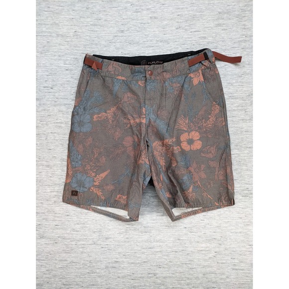 Flylow Biking Shorts‎ Mens Medium Tropical Hybrid Performance Trail Hiking - Picture 1 of 9